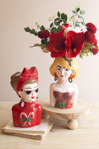 Pre Order Ceramic Ladies Tacky Sweater Vase, 2 Style Options