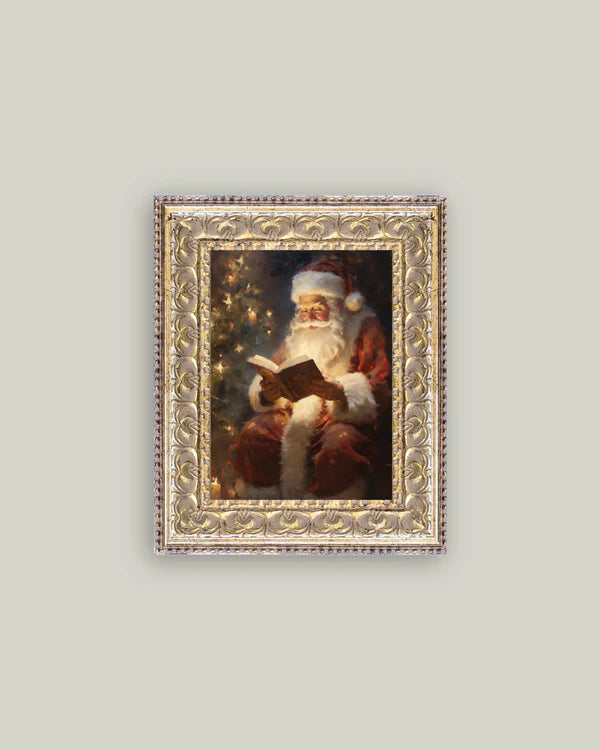 Classic Santa Framed Canvas Print, Size Options