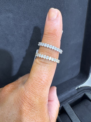 Pre order Oval cut 3mm moissanite eternity band