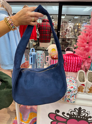 Pre Order Faux Ultra Suede Hobo Bag, 8 Color Options (Avail 7/25)