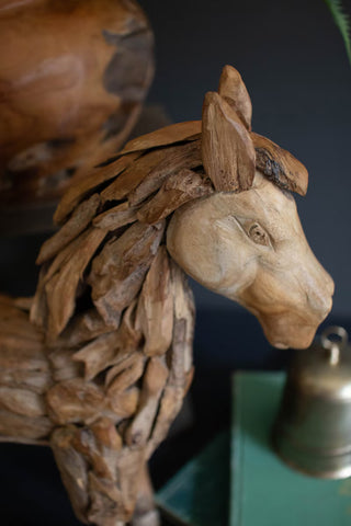 Pre Order (Aug) Teakwood Horse Sculpture