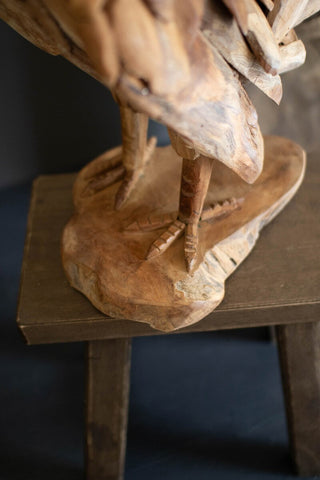 Pre Order (Aug) Teakwood Rooster Sculpture