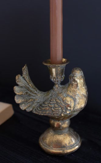 Dove Resin Taper Candle Holder