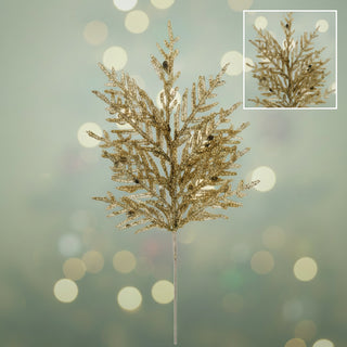 32" Gold Norfolk Spray with Berries & Pinecones