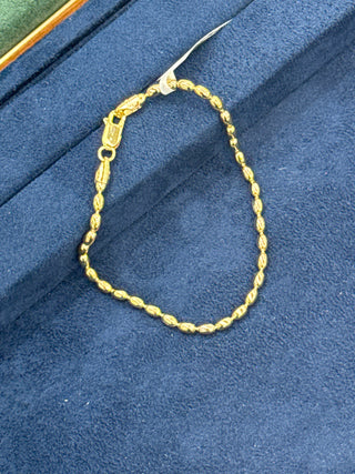 Pre order 3mm gold oval bead bracelet