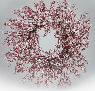 27" Berry Wreath with Snow