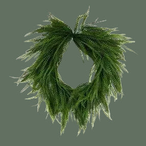 32" Beaded Fern Wreath