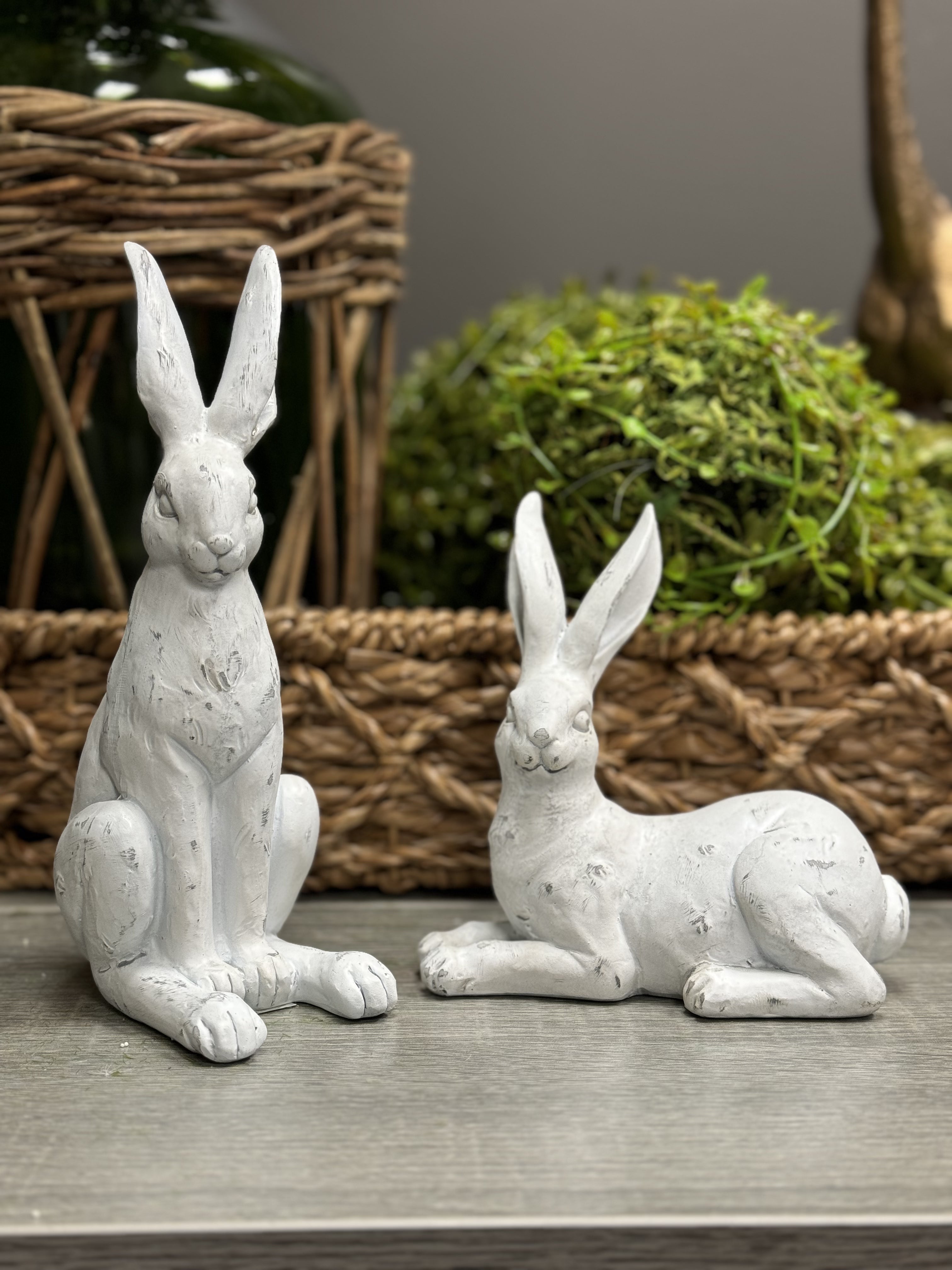 White Cutout Bunnies, Set of Two