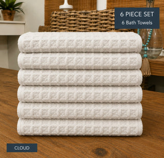 Geometry 6 Piece Bath Towel Set Cloud