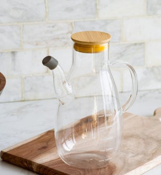 7.9" Glass Bottle with Lid