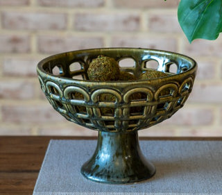 Pre Order (Oct) Raised Green Ceramic Bowl