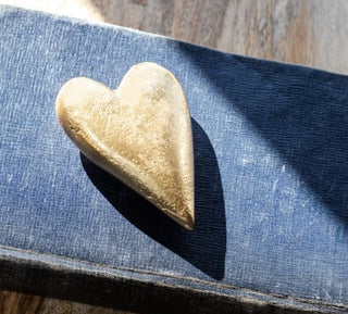 3" Gold Heart Accent