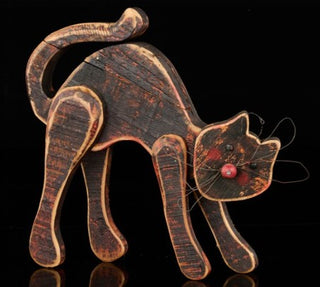 Wood Cat 14"H x 14"L