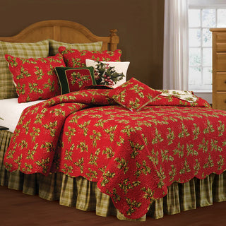 Pre Order Holly Red Quilt, 2 Size Options Euro Sham Sold Separately