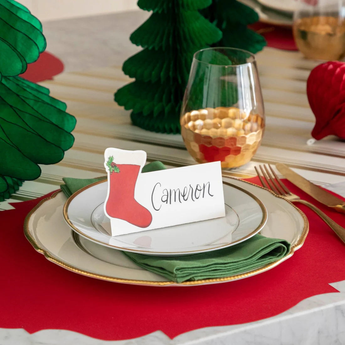 Die-Cut Red French Flame Placemat