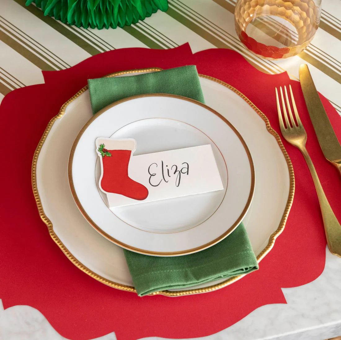 Die-Cut Red French Flame Placemat