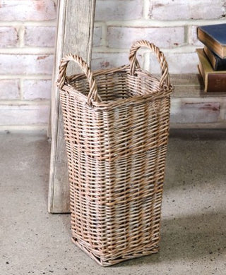 Tall Gray Willow Basket