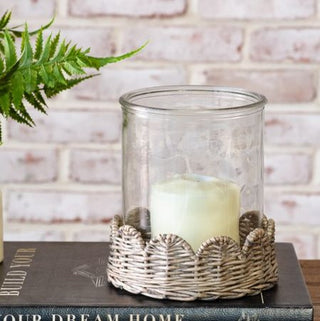 Willow Base Glass Candle Holder, 2 Size Options