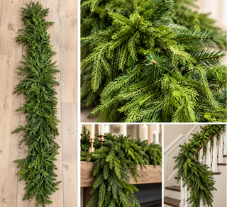 8' Deluxe Norfolk Pine Mantle Garland