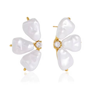Alex Pearl Flower Earrings