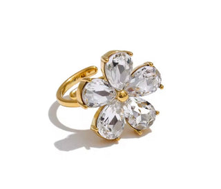 Bailee Crystal Flower Ring