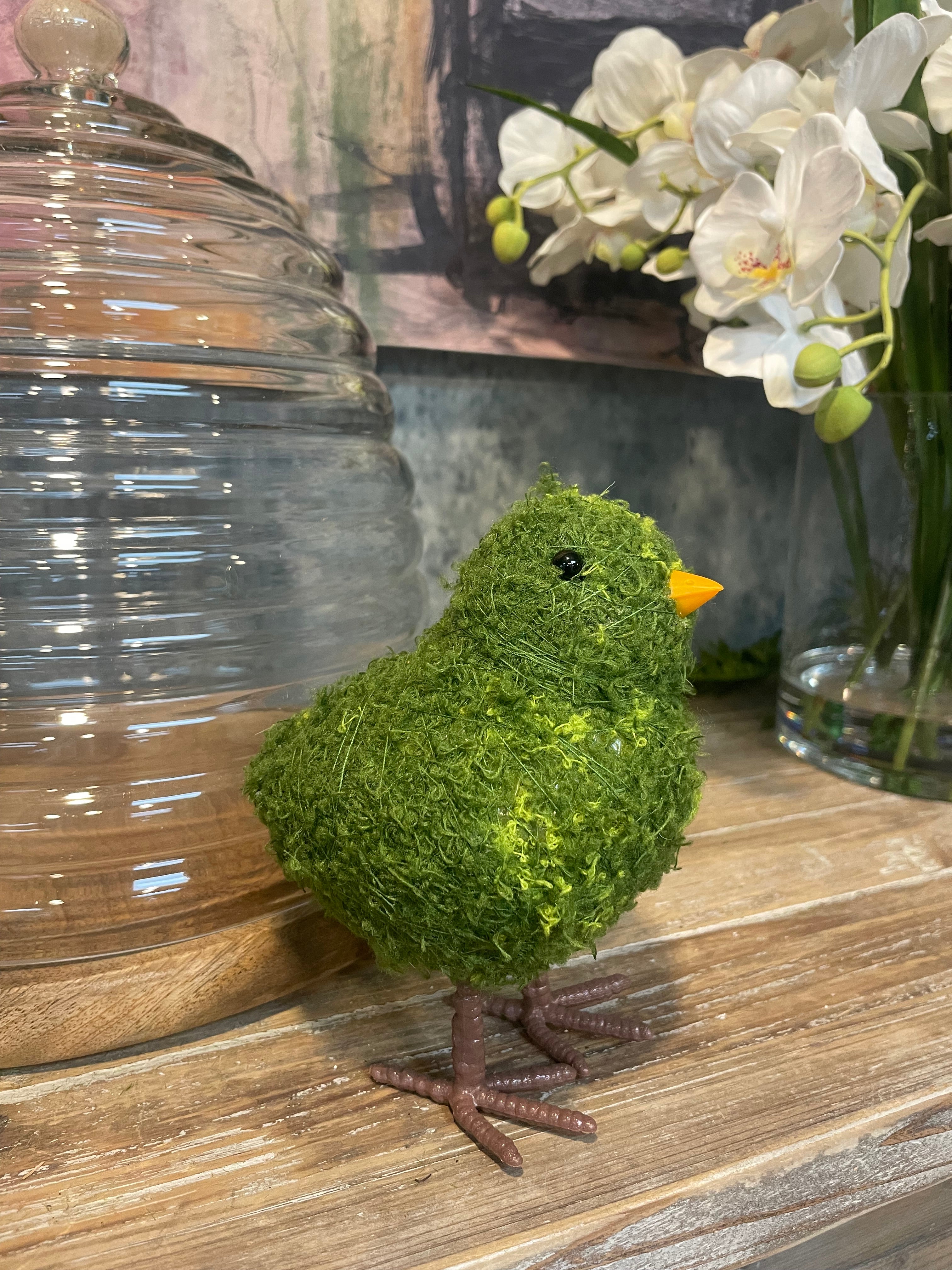 Faux Moss Easter Chick