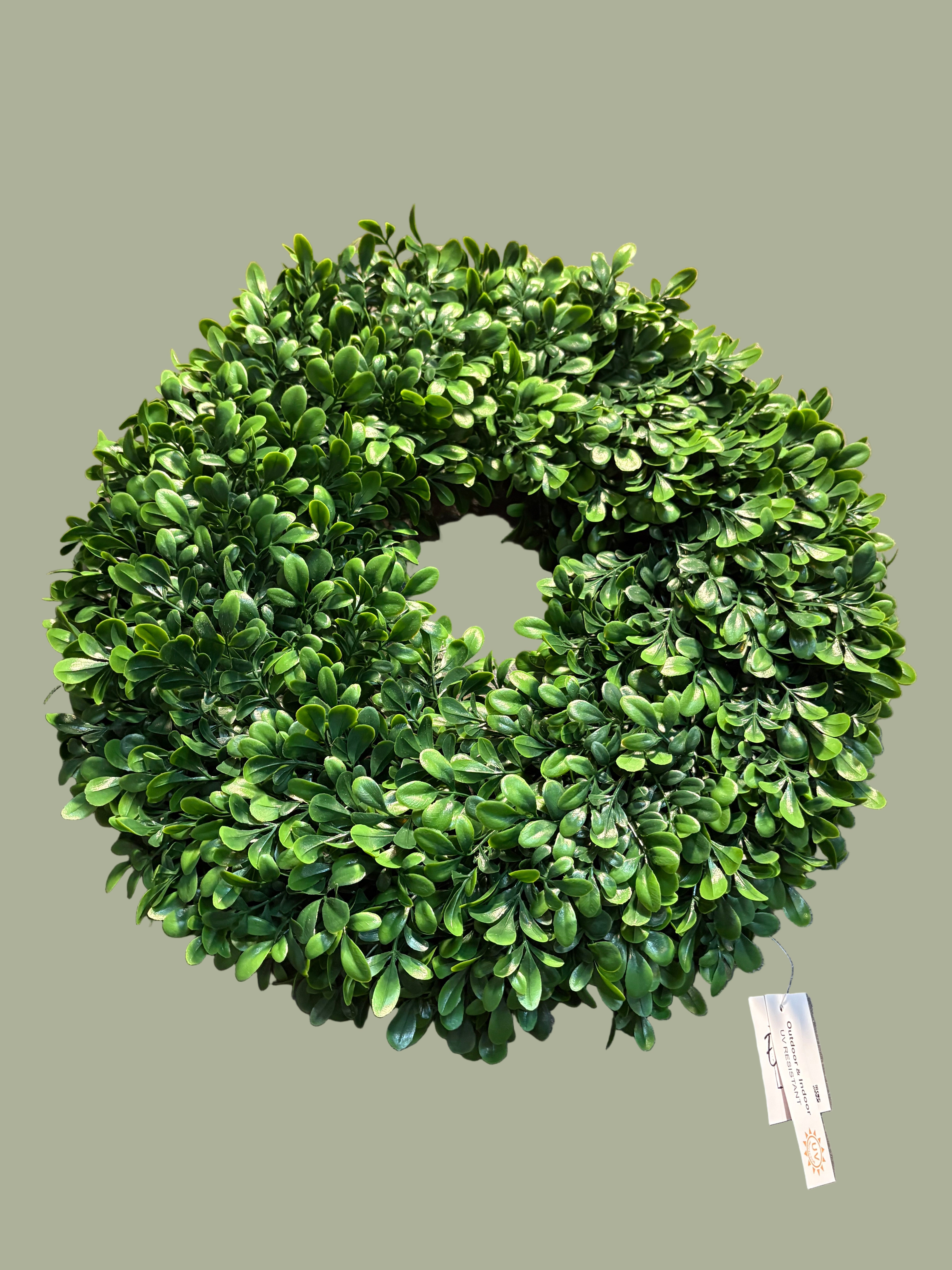 UV Protected Boxwood Wreath, 3 Size  Options