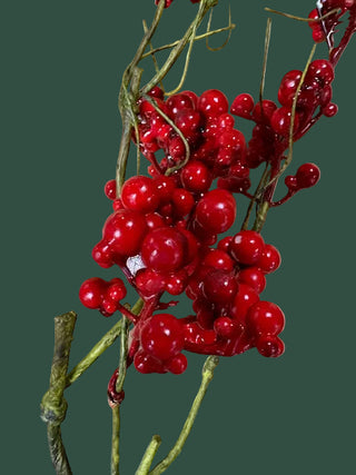 26"L Red Berry Spray
