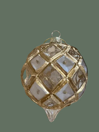 3" Diamond Pattern Ornament w/ Bead Detail, 2 Style Options