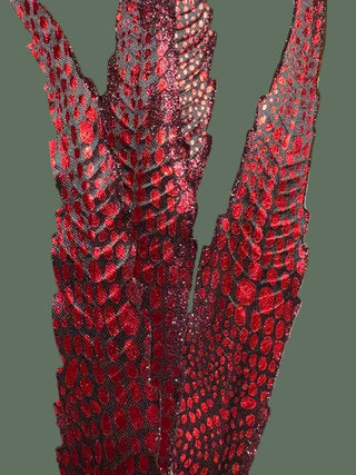 Feather Leaf Spray w/ Shimmer Accent 26"L