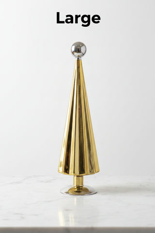 Gold Mercury Glass Christmas Tree, 3 Size Options