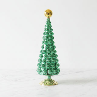 Green Mercury Glass Hobnail Christmas Tree