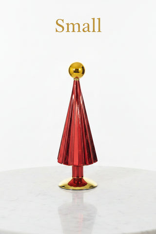 Red Mercury Glass Christmas Tree, 3 Size Options