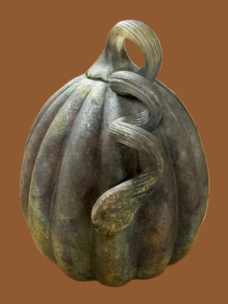 Glass Pumpkin with Curled Stem