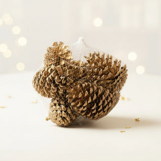 Gold Painted Pinecones