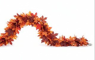 5'L Fall Leaf & Berry Garland