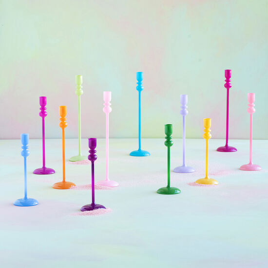 Sugar Plum Pillar Taper Candle Holder, Color Options