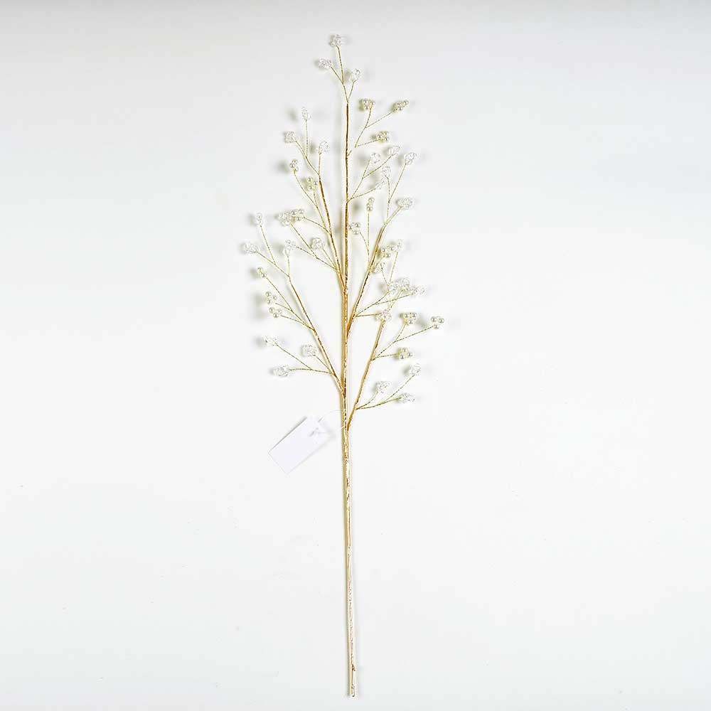 Gold Beaded Twig Wire Stem