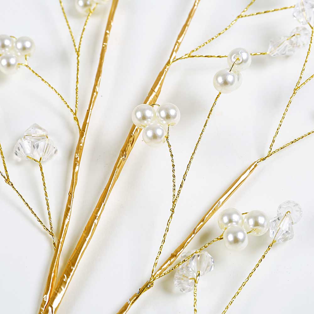 Gold Beaded Twig Wire Stem