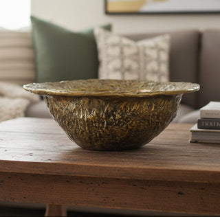 Antique Gold Aluminum Bowl