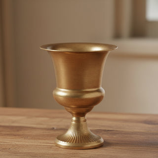 Antique Gold Goblet w/ Ribbed Base