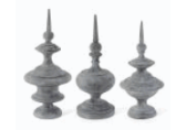 Resin Finial, Style/Size Options
