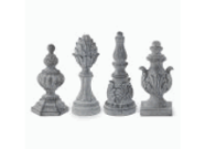 Mini Gray Resin Finial, Style Options