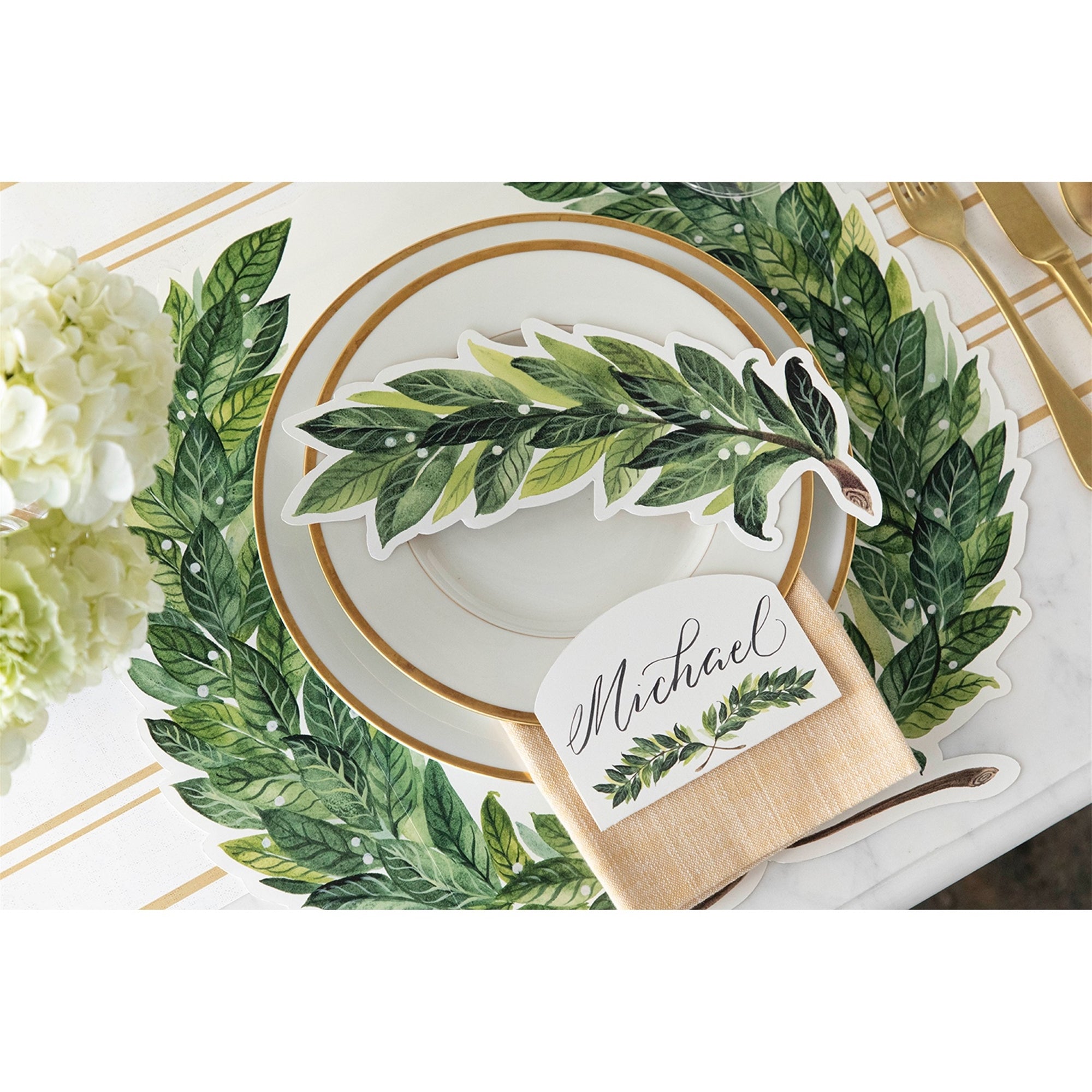 Die-Cut Laurel Wreath Placemat