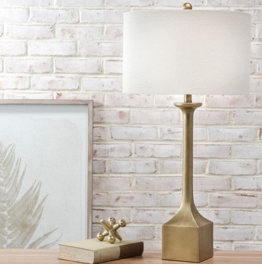 32" Gold Resin Table Lamp