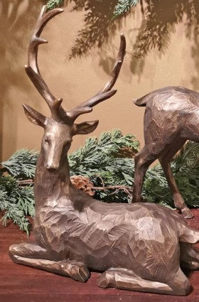 Set of 2 Brown Holiday Deer