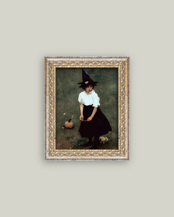 Little Witch Framed Canvas Print