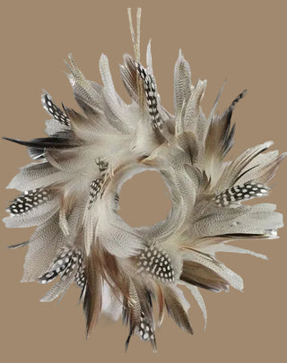 8"D Feather Wreath