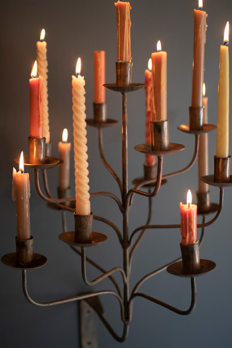 Pre Order Iron 13 Taper Wall Candelabra
