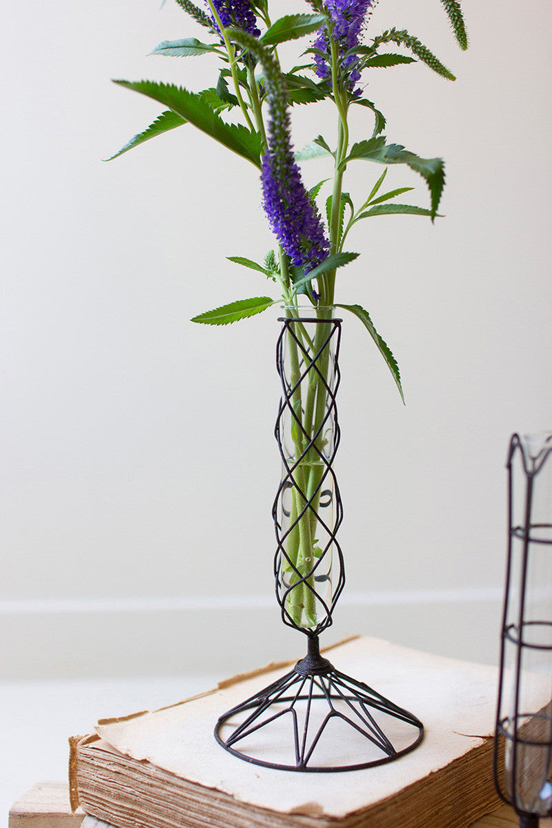 Wire Wrapped Glass Bud Vase, Style Options